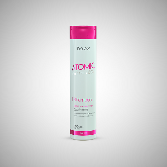 Atomic Home Care Kit by Beox professional Shampoo, Conditioner, Leave-in for Hydration, highlighted packaging