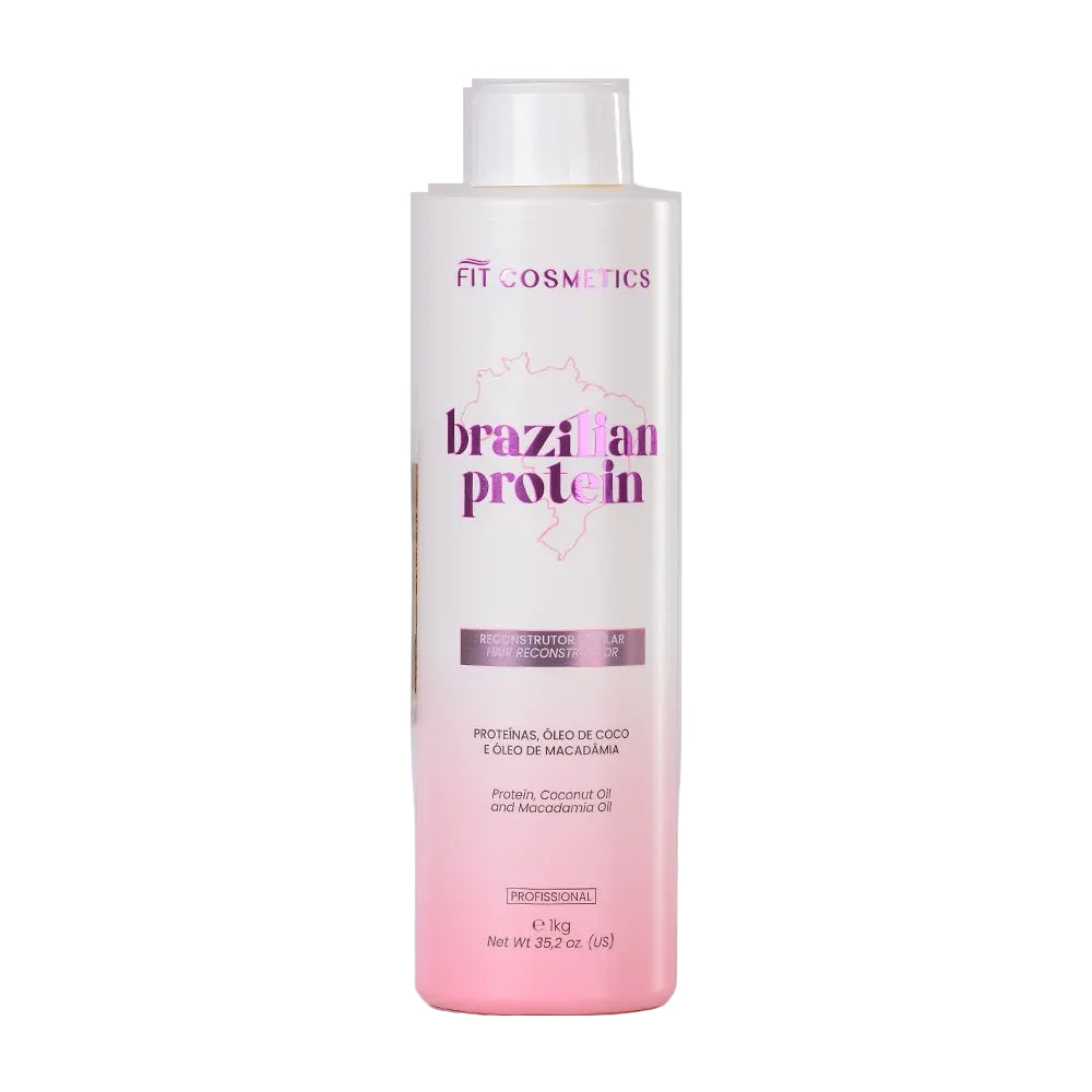 Brazilian Protein by Fit Cosmetics professional Hair Straightening Treatment for Hair Straightening, highlighted packaging