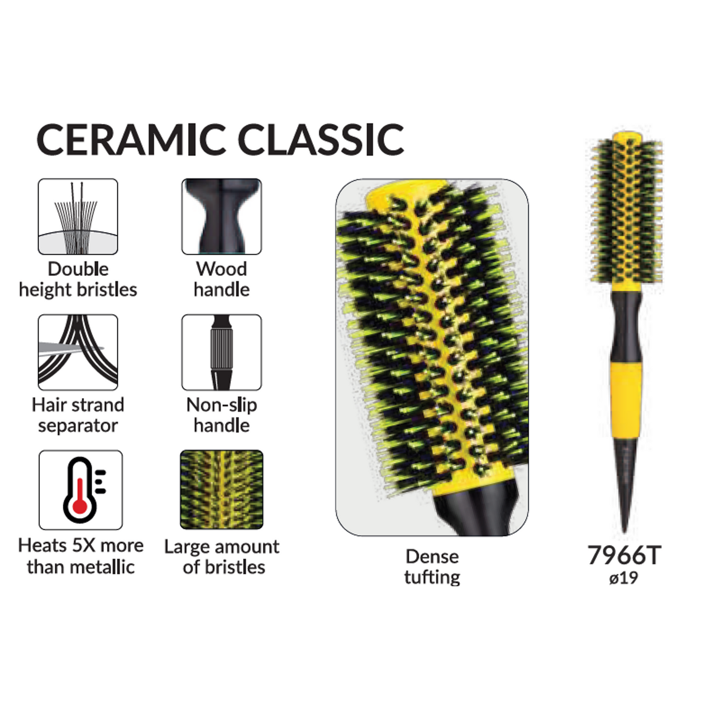Ceramic Classic 7966T (19 mm) by Marco Boni professional Brush for Brush, highlighted packaging