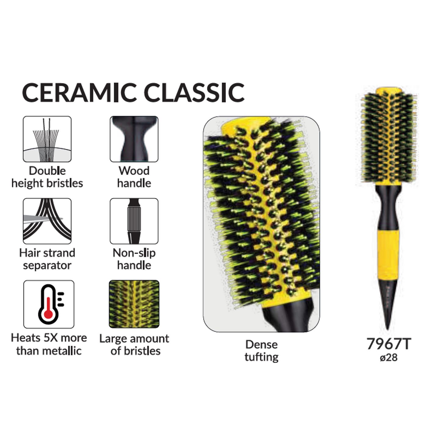 Ceramic Classic 7967T (28 mm) by Marco Boni professional Brush for Brush, highlighted packaging