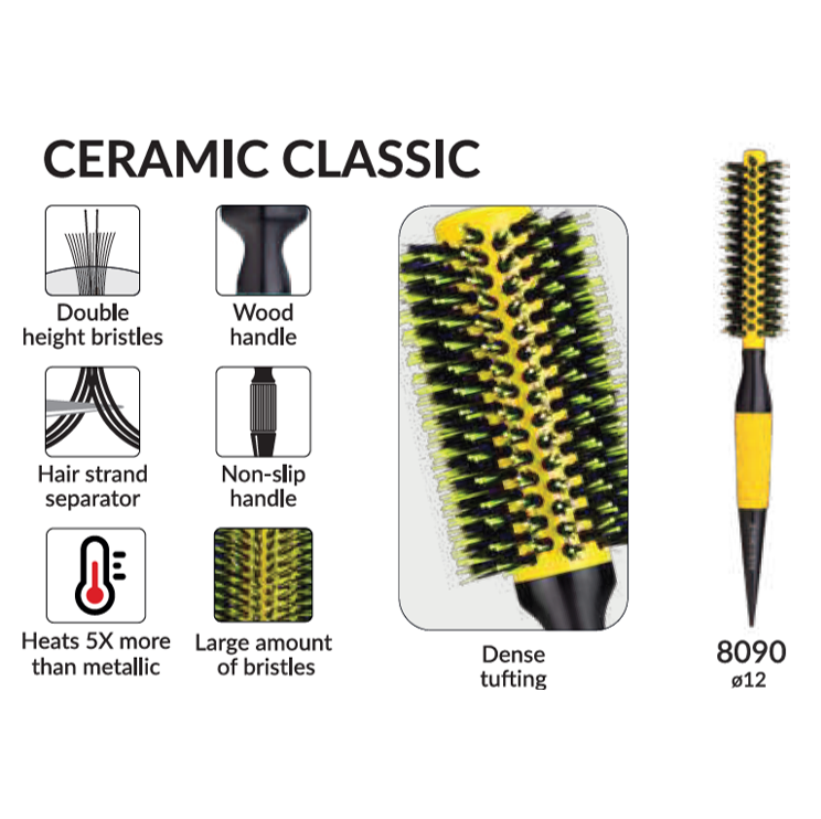 Ceramic Classic 8090 (12 mm) by Marco Boni professional Brush for Brush, highlighted packaging