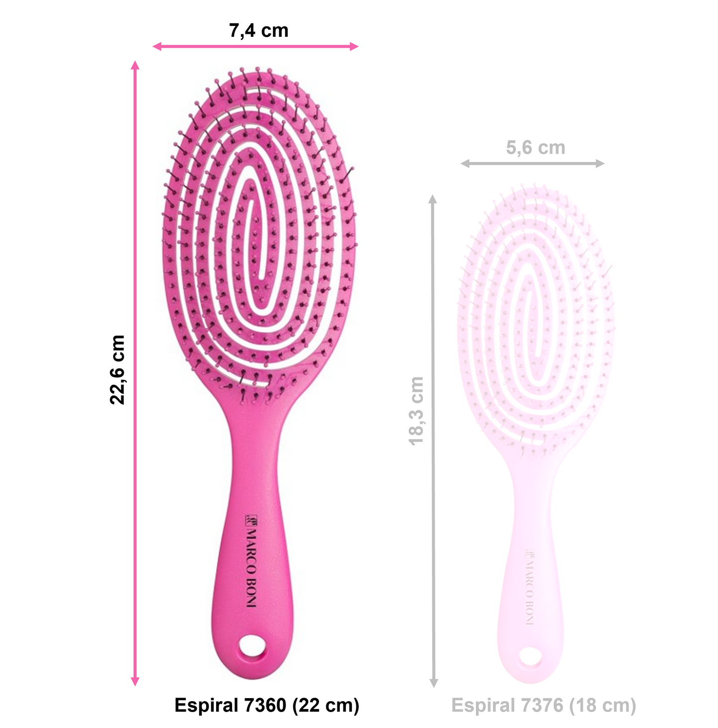 Espiral 7360 (22 cm) by Marco Boni professional Brush for Brush, highlighted packaging