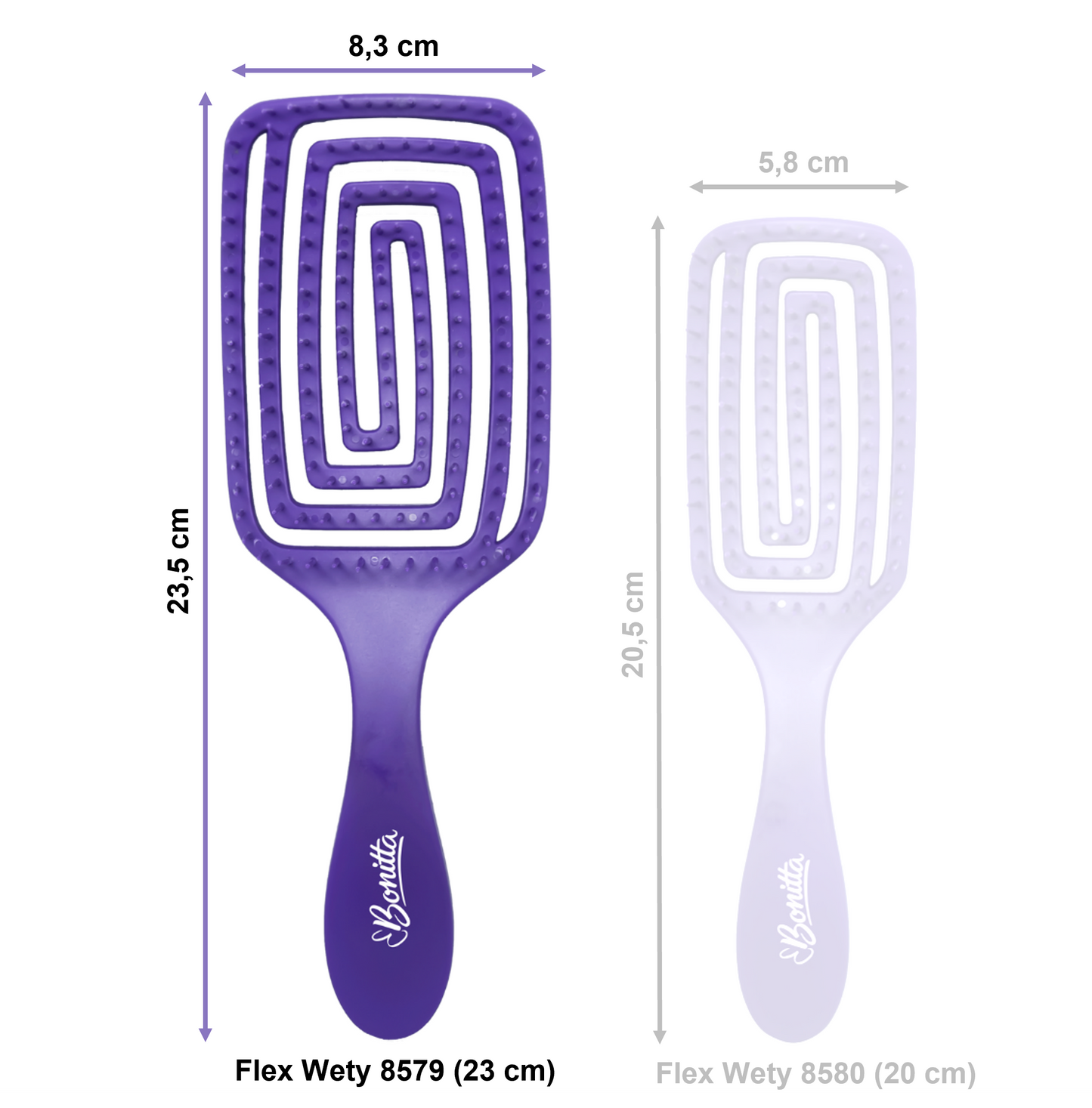 Flex Wety 8579 (23 cm) by Marco Boni professional Brush for Brush, highlighted packaging