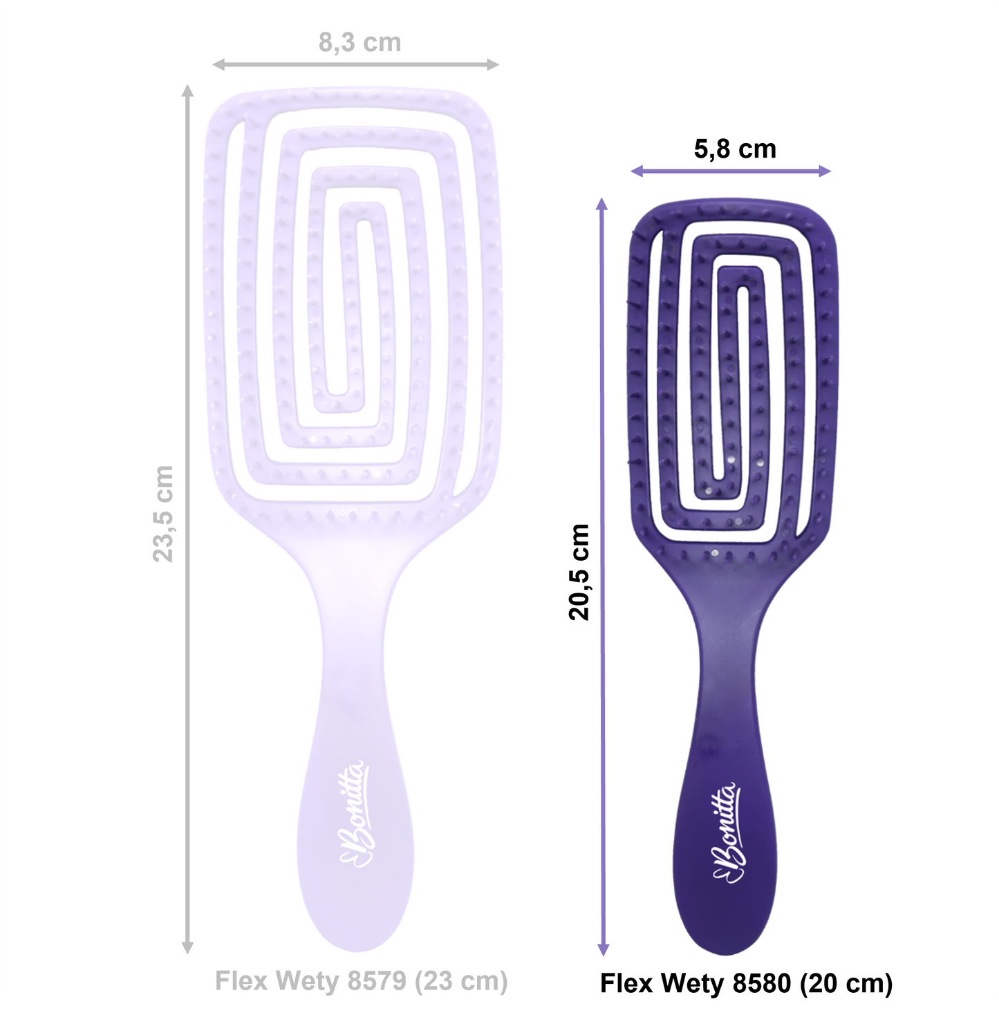 Flex Wety 8580 (20 cm) by Marco Boni professional Brush for Brush, highlighted packaging