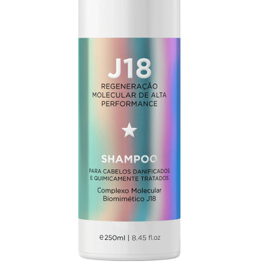 J18 Molecular Regeneration Shampoo by Jacques Janine professional Shampoo for Recovery, Reconstruction, highlighted packaging