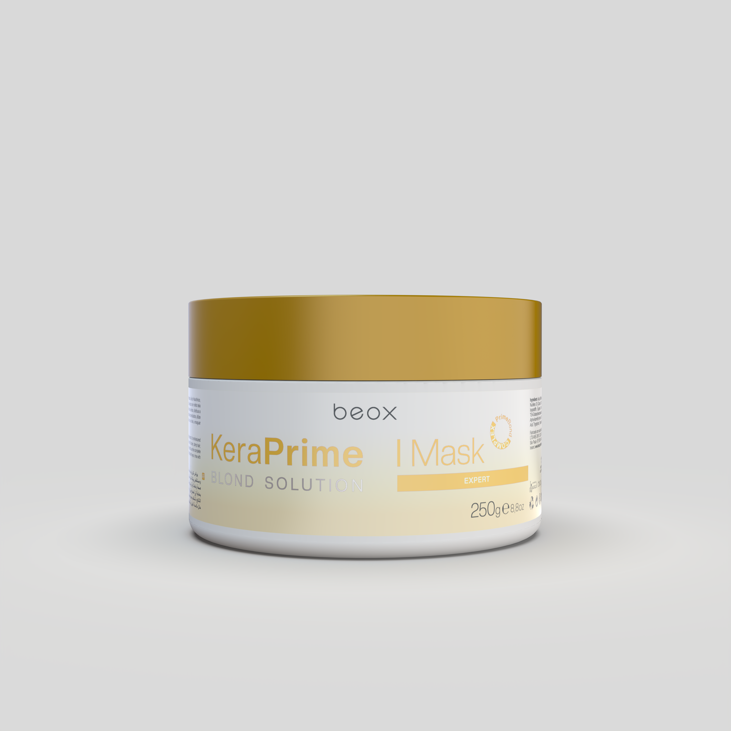 KeraPrime Blond Solution Home Care Mask by Beox professional Hair Mask for Nutrition, Hydration, Reconstruction, highlighted packaging
