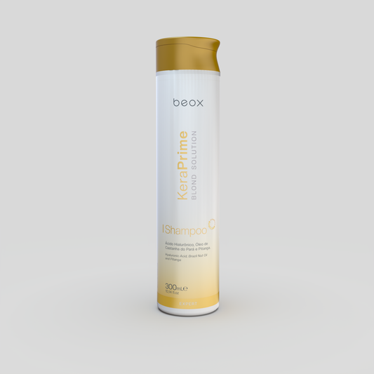 KeraPrime Blond Solution Home Care Shampoo by Beox professional Shampoo for Hydration, Reconstruction, highlighted packaging
