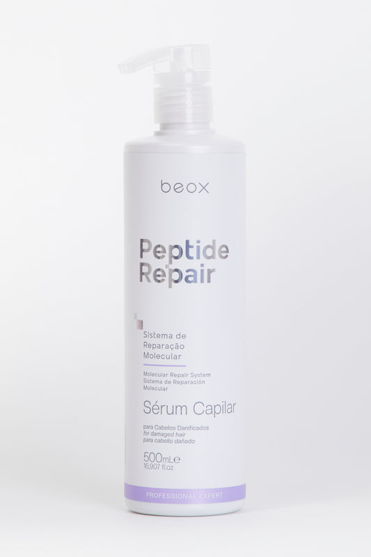 Peptide Repair Serum by Beox professional Hair Serum for Reconstruction, highlighted packaging