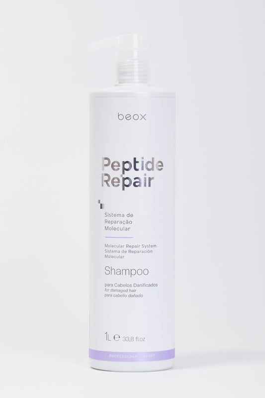 Peptide Repair Shampoo by Beox professional Shampoo for Reconstruction, highlighted packaging