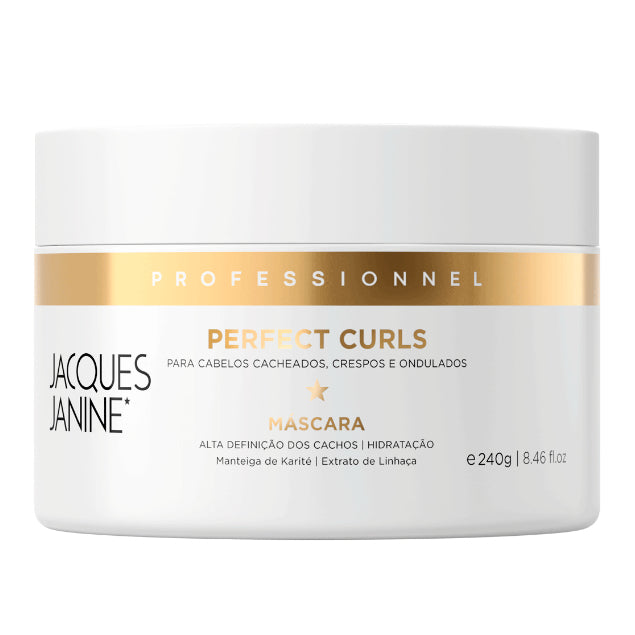Perfect Curls Mask by Jacques Janine professional Hair Mask for Hydration, highlighted packaging
