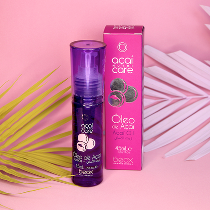 Açaí Oil by Beox professional Hair Oil, Finisher for Hair Treatment, highlighted packaging