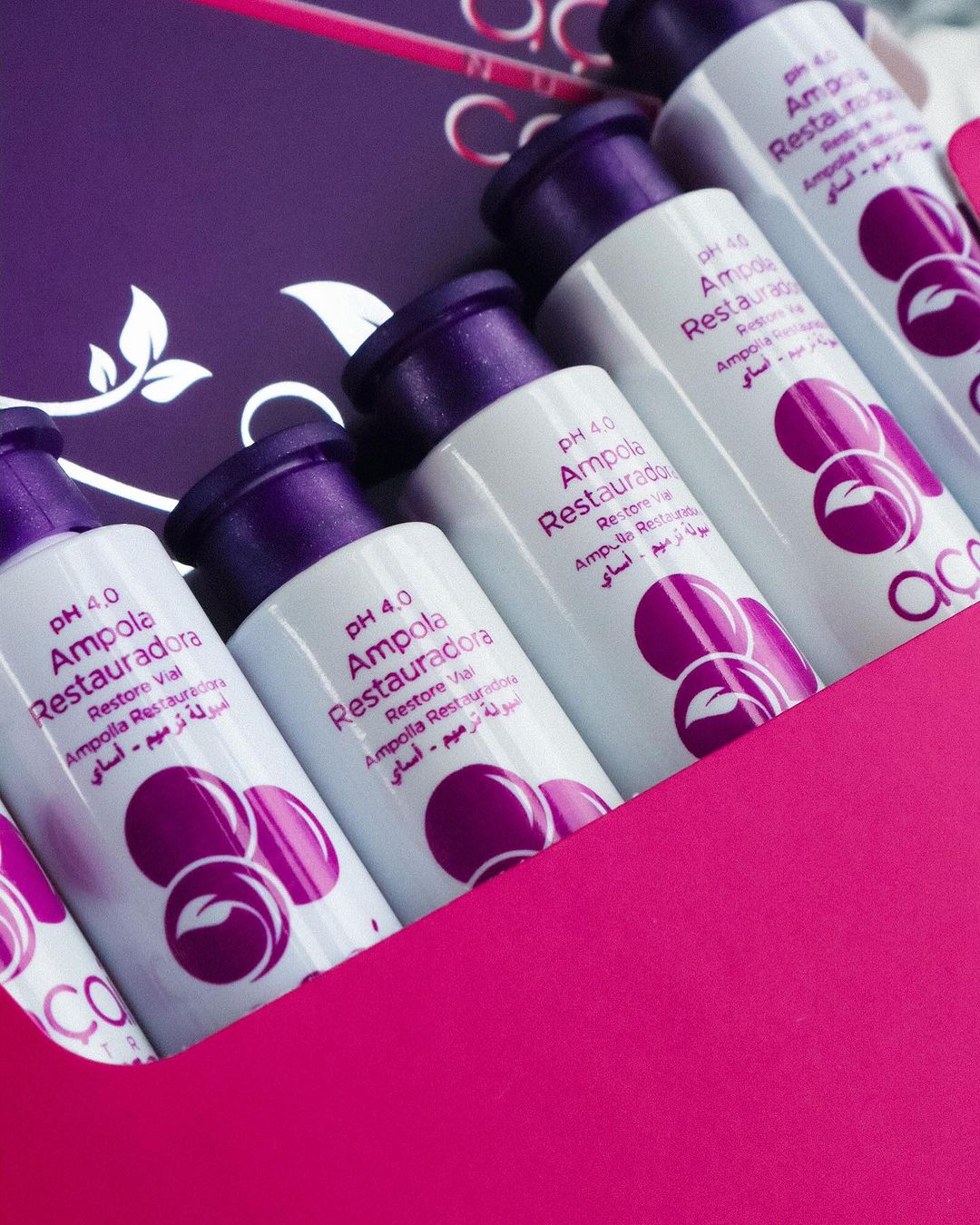 Açaí Reconstrutive Ampoule by Beox professional Hair Mask for Nutrition, highlighted packaging