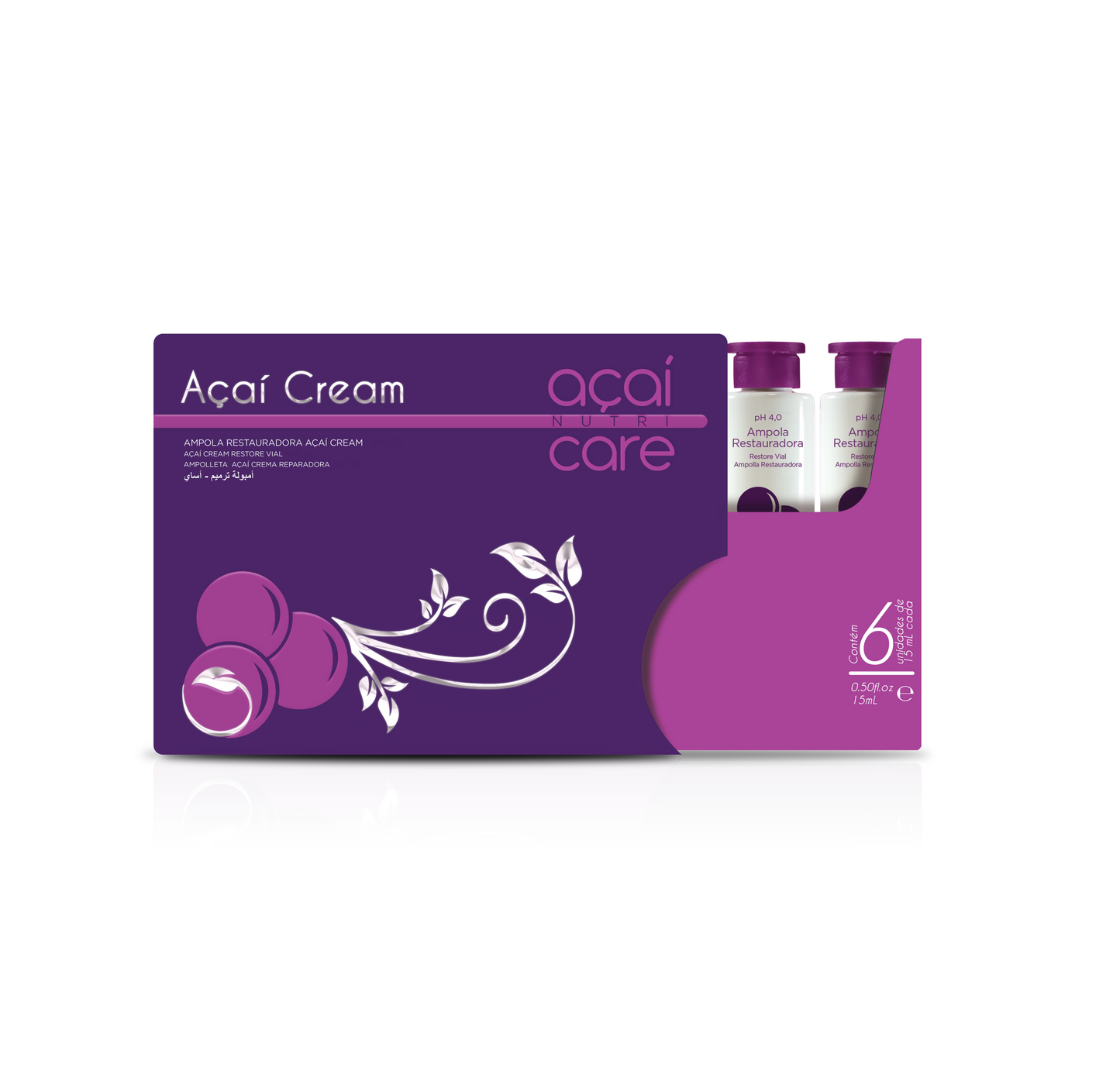Açaí Reconstrutive Ampoule by Beox professional Hair Mask for Nutrition, highlighted packaging