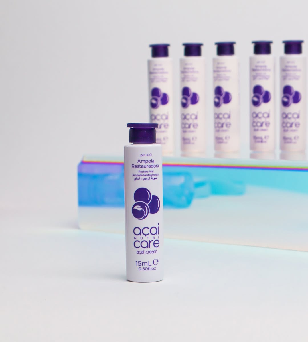 Açaí Reconstrutive Ampoule by Beox professional Hair Mask for Nutrition, highlighted packaging