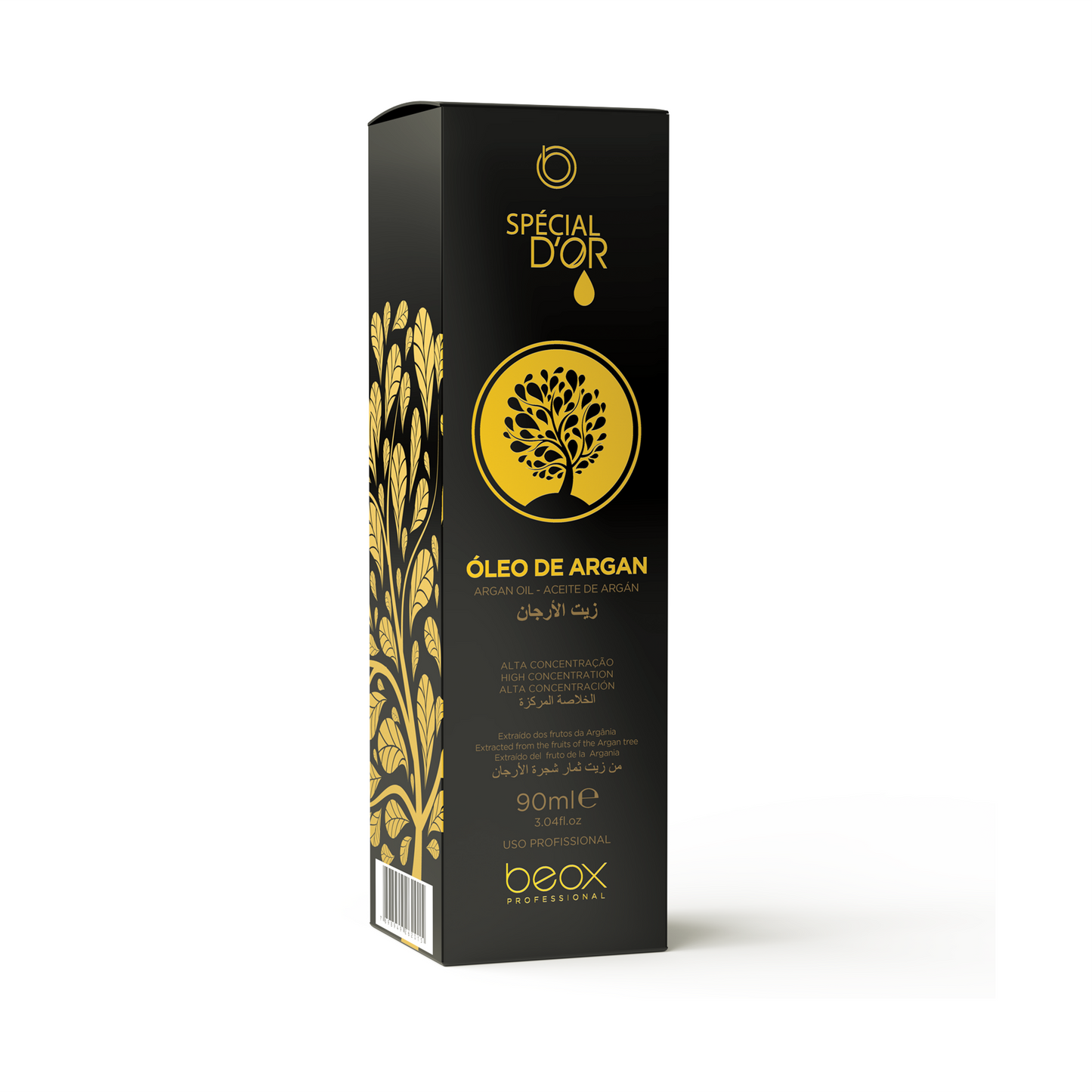 Special D’Or Argan Oil by Beox professional Hair Oil, Finisher for Hair Treatment, highlighted packaging
