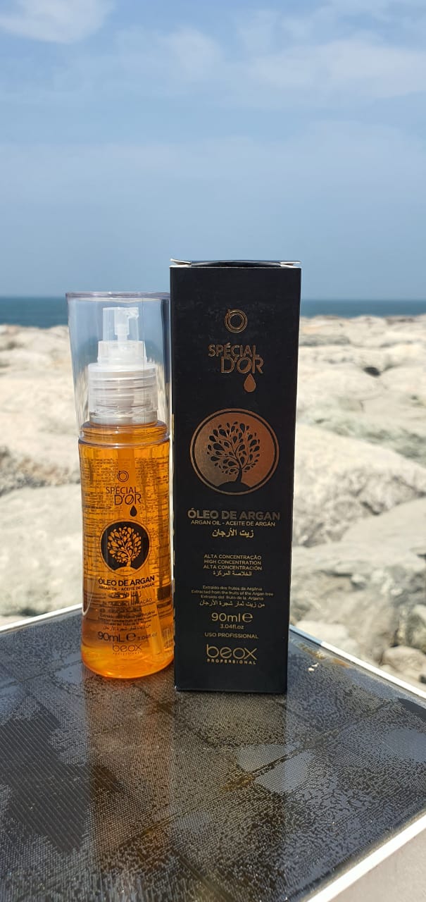 Special D’Or Argan Oil by Beox professional Hair Oil, Finisher for Hair Treatment, highlighted packaging