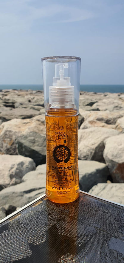 Special D’Or Argan Oil by Beox professional Hair Oil, Finisher for Hair Treatment, highlighted packaging