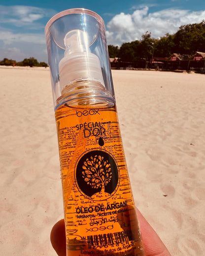 Special D’Or Argan Oil by Beox professional Hair Oil, Finisher for Hair Treatment, highlighted packaging