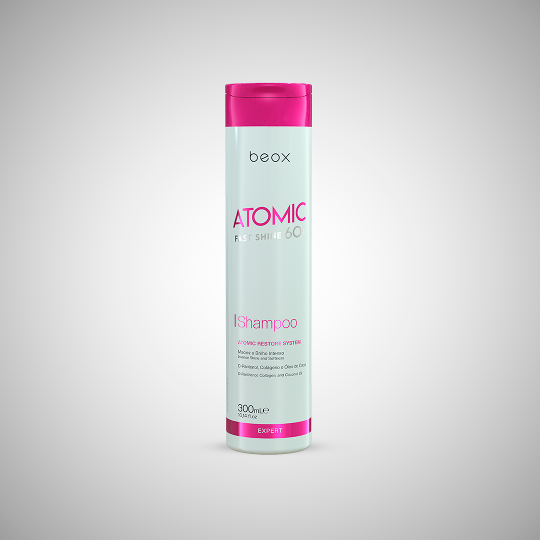 Atomic Home Care Kit by Beox professional Shampoo, Conditioner, Leave-in for Hydration, highlighted packaging