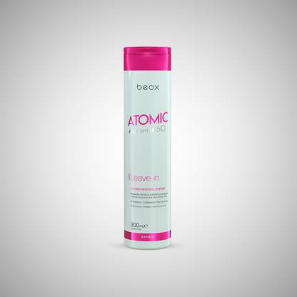 Atomic Home Care Kit by Beox professional Shampoo, Conditioner, Leave-in for Hydration, highlighted packaging