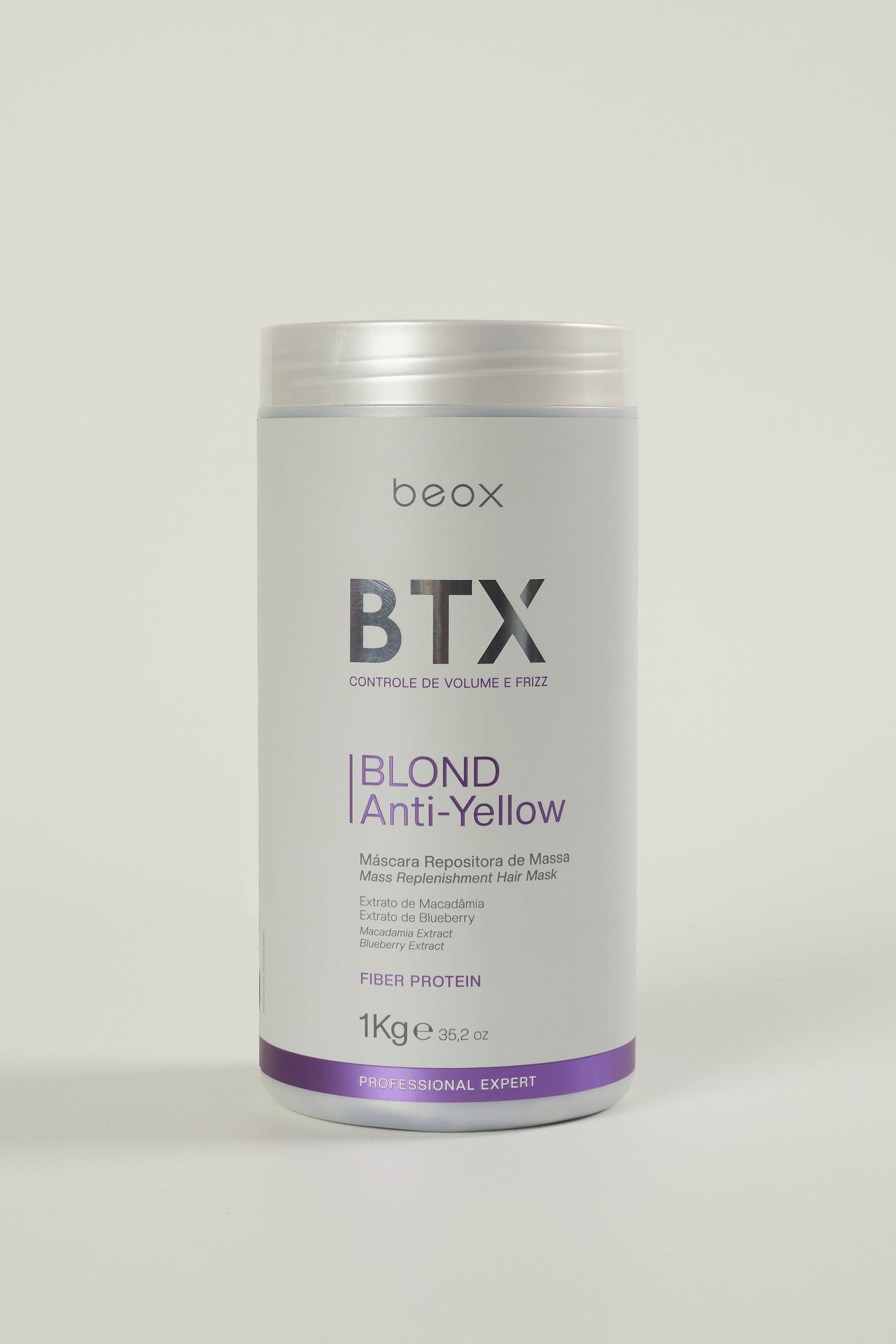 BTX Blond Anti-Yellow by Beox professional Hair Straightening Treatment for Hair Treatment, highlighted packaging