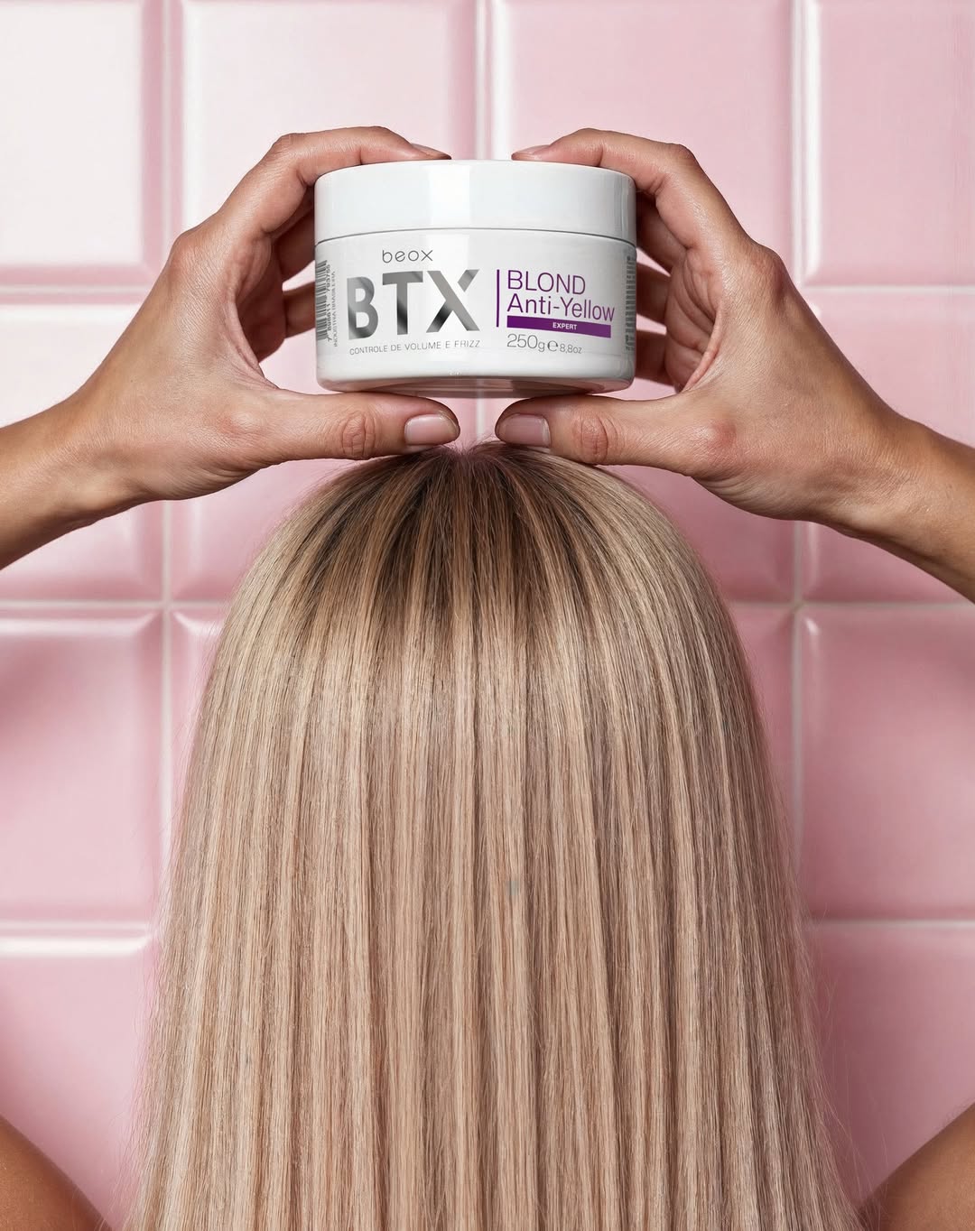 BTX Blond Anti-Yellow by Beox professional Hair Straightening Treatment for Hair Treatment, highlighted packaging