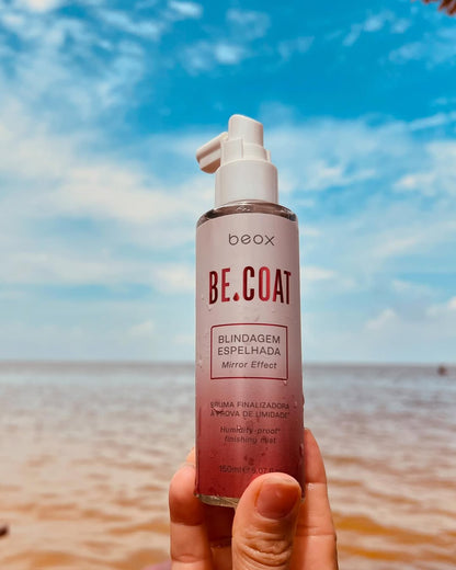 Be.Coat by Beox professional Leave-in, Finisher for Heat Protection, highlighted packaging