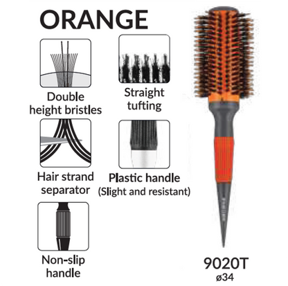 Ceramic Orange 9020T (34 mm) by Marco Boni professional Brush for Brush, highlighted packaging
