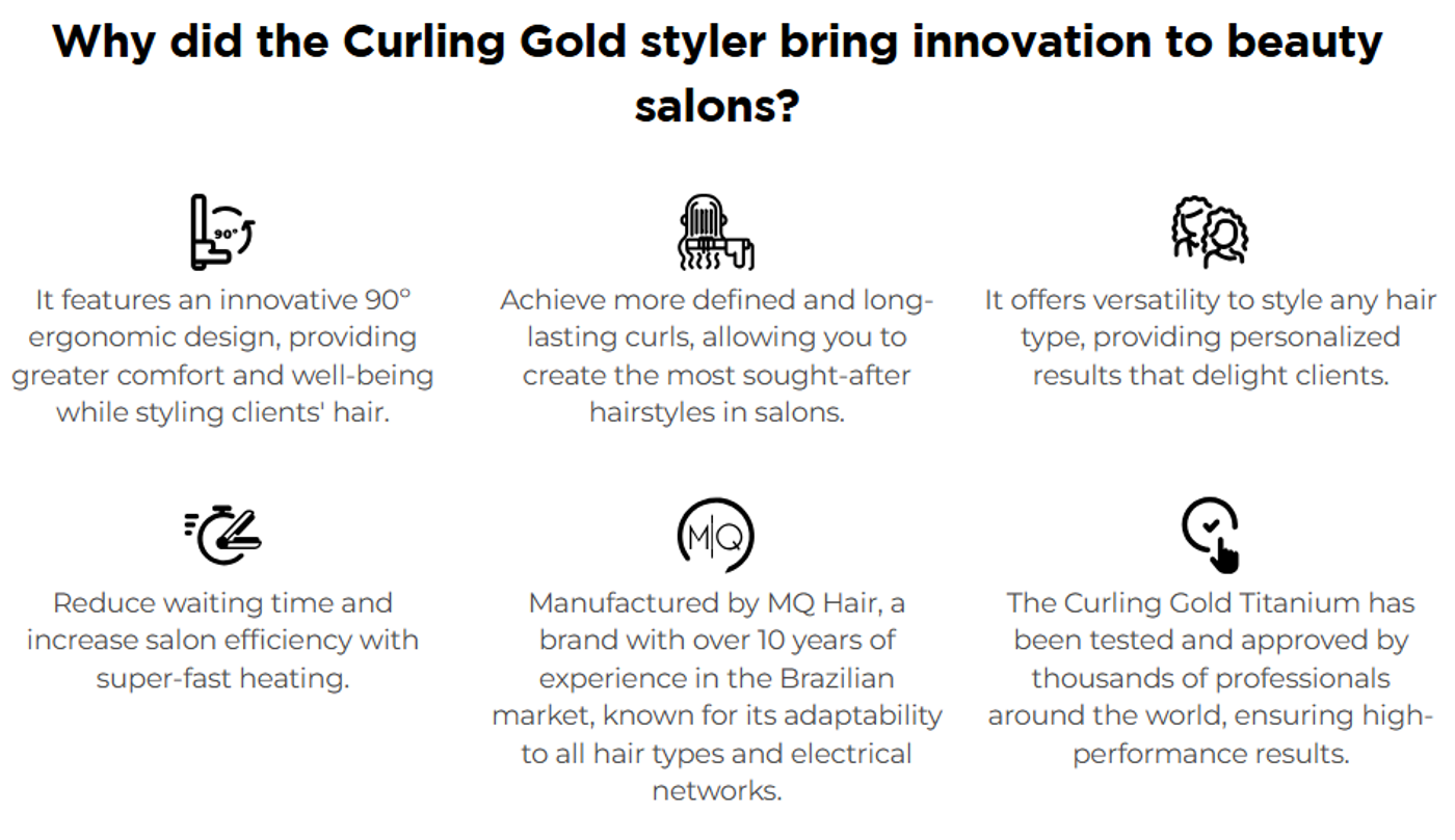 Curling Gold Hair Curler by MQ professional Hair Curler for Hair Curling, highlighted packaging