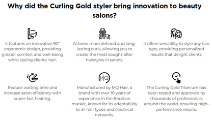 Curling Gold Hair Curler by MQ professional Hair Curler for Hair Curling, highlighted packaging