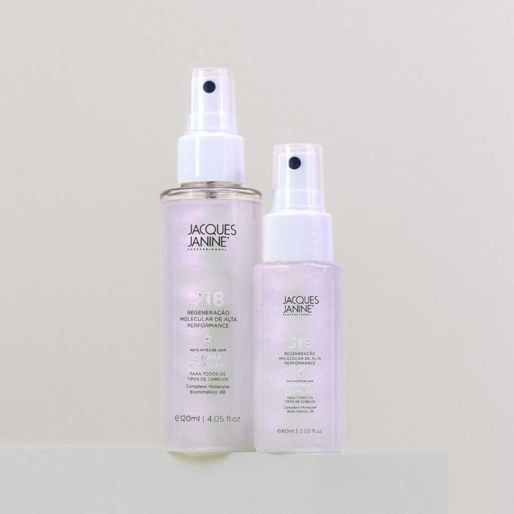J18 Finishing Hair Mist by Jacques Janine professional Leave-in, Finisher for Final Treatment, highlighted packaging