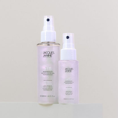 J18 Finishing Hair Mist by Jacques Janine professional Leave-in, Finisher for Final Treatment, highlighted packaging