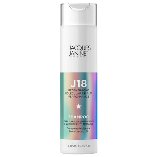 J18 Molecular Regeneration Shampoo by Jacques Janine professional Shampoo for Recovery, Reconstruction, highlighted packaging