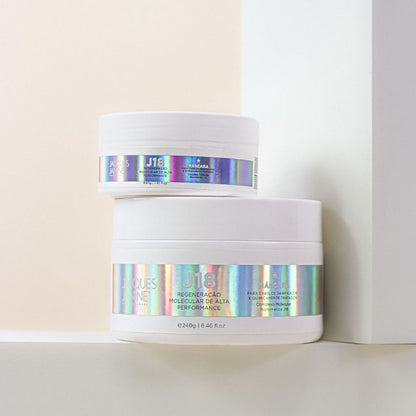 J18 Molecular Regeneration Treatment Mask by Jacques Janine professional Hair Mask for Recovery, Reconstruction, highlighted packaging