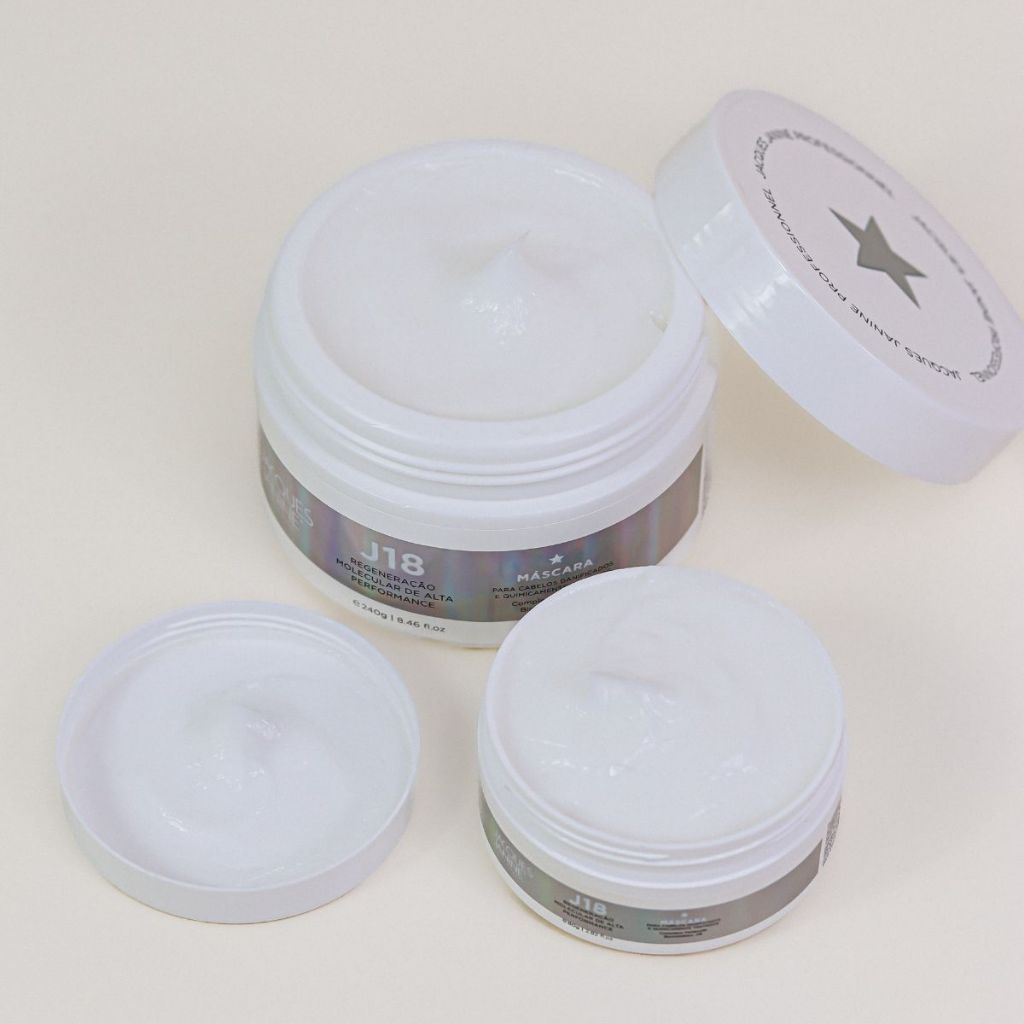 J18 Molecular Regeneration Treatment Mask by Jacques Janine professional Hair Mask for Recovery, Reconstruction, highlighted packaging