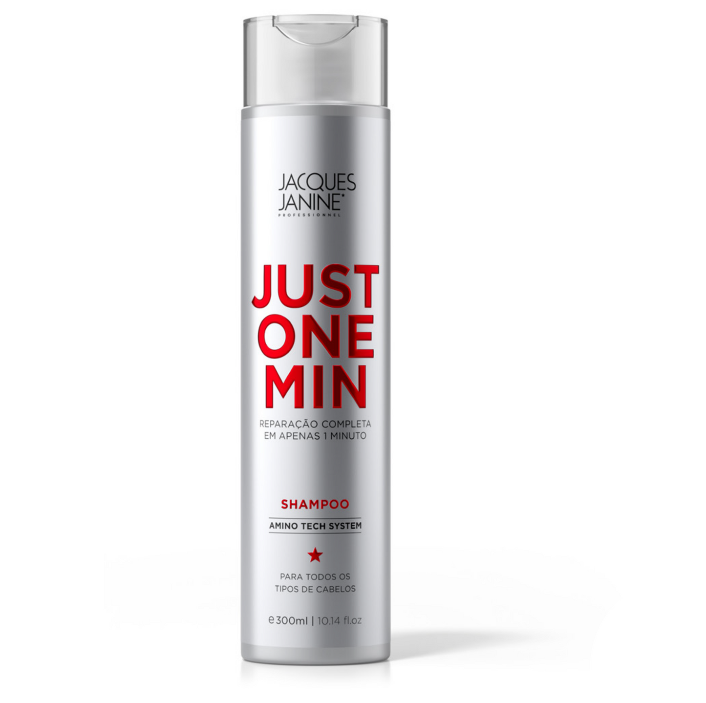 Just One Minute Shampoo by Jacques Janine professional Shampoo for Recovery, Reconstruction, highlighted packaging