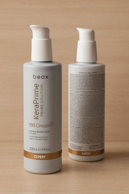 KeraPrime Blond Solution BB Cream by Beox professional Leave-in, Finisher for Heat Protection, highlighted packaging