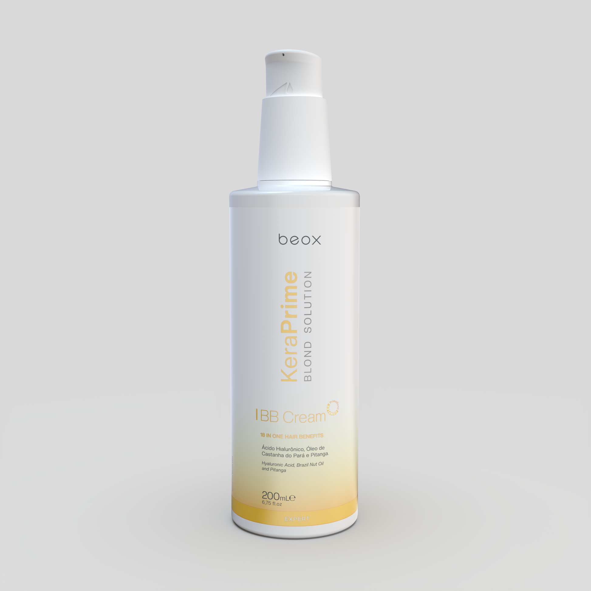 KeraPrime Blond Solution BB Cream by Beox professional Leave-in, Finisher for Heat Protection, highlighted packaging