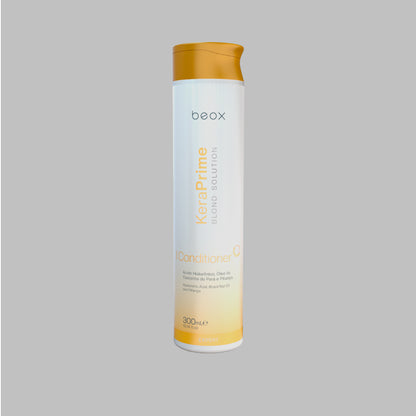 KeraPrime Blond Solution Home Care Conditioner by Beox professional Conditioner for Nutrition, Hydration, Reconstruction, highlighted packaging