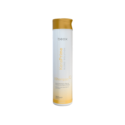 KeraPrime Blond Solution Home Care Shampoo by Beox professional Shampoo for Hydration, Reconstruction, highlighted packaging
