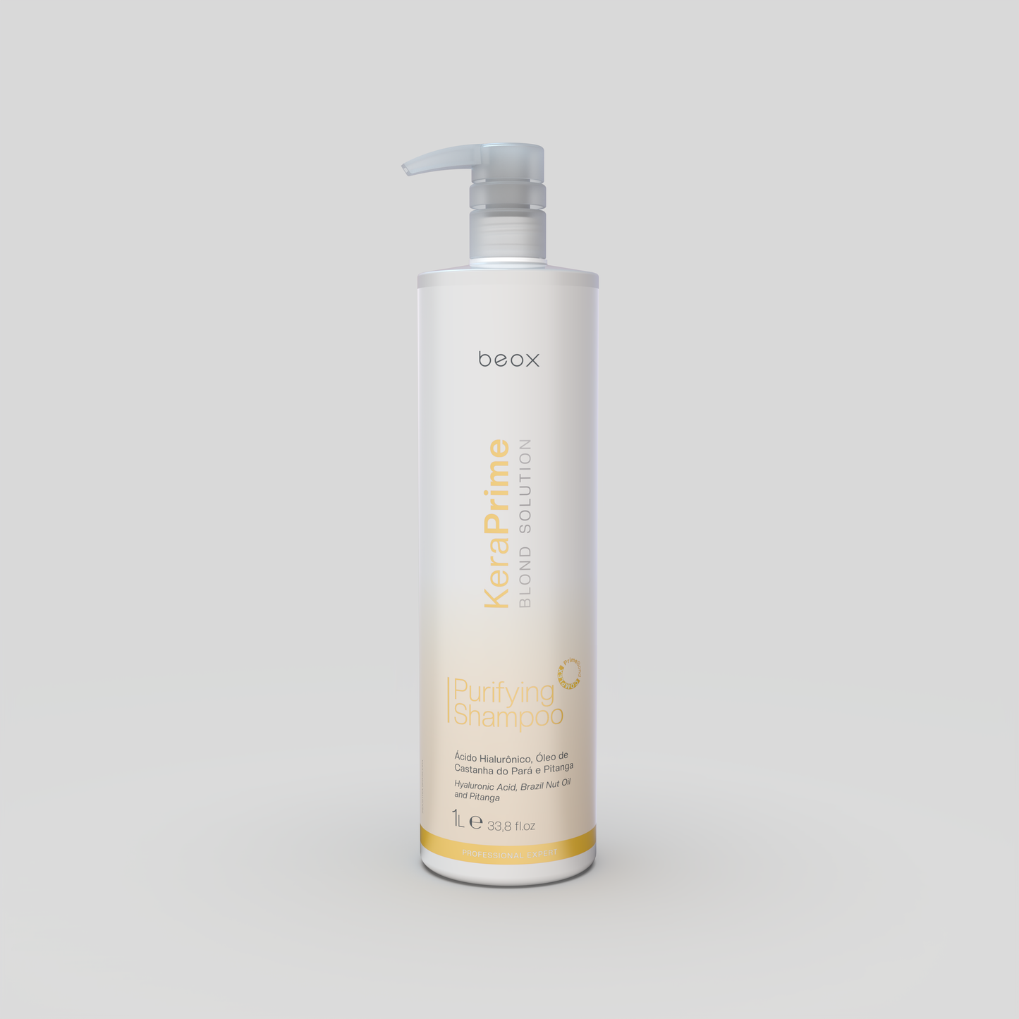 KeraPrime Blond Solution Purifying Shampoo by Beox professional Shampoo for Pre-Treatment, highlighted packaging