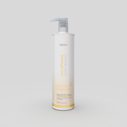 KeraPrime Blond Solution Purifying Shampoo by Beox professional Shampoo for Pre-Treatment, highlighted packaging