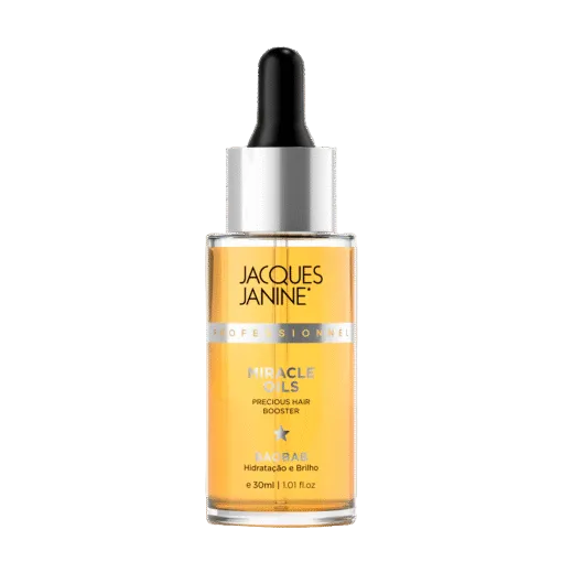 Miracle Oils Baobab by Jacques Janine professional Hair Oil, Finisher for Final Treatment, highlighted packaging
