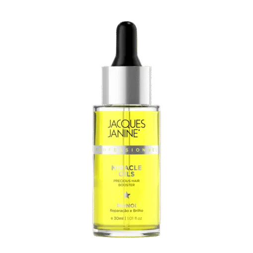 Miracle Oils Monoi by Jacques Janine professional Hair Oil, Finisher for Final Treatment, highlighted packaging