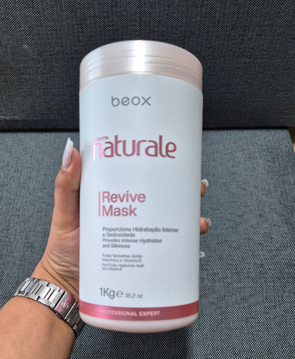 Naturale Revitalizing Mask by Beox professional Hair Mask for Hydration, highlighted packaging