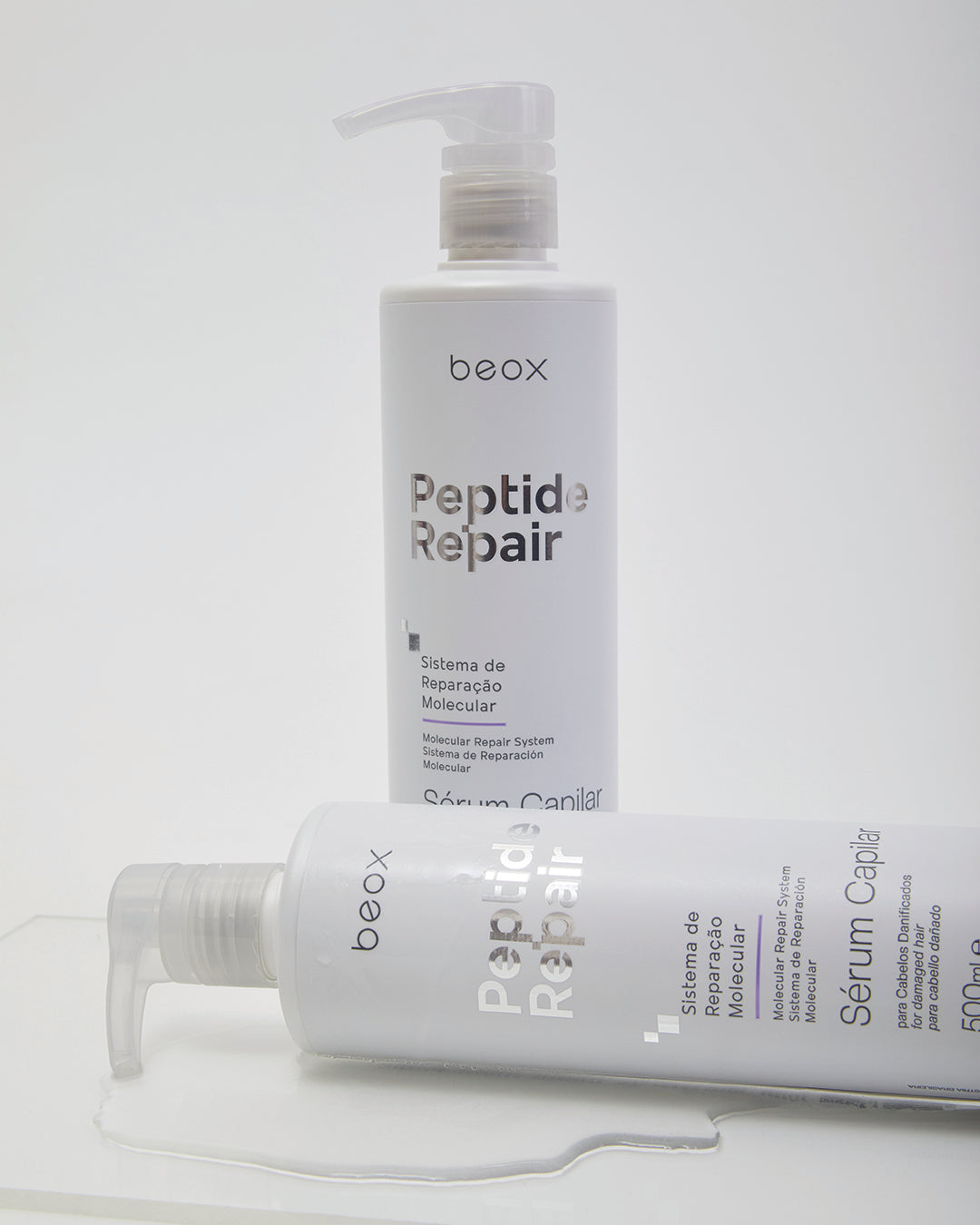 Peptide Repair Serum by Beox professional Hair Serum for Reconstruction, highlighted packaging