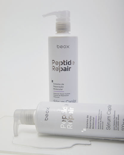 Peptide Repair Serum by Beox professional Hair Serum for Reconstruction, highlighted packaging