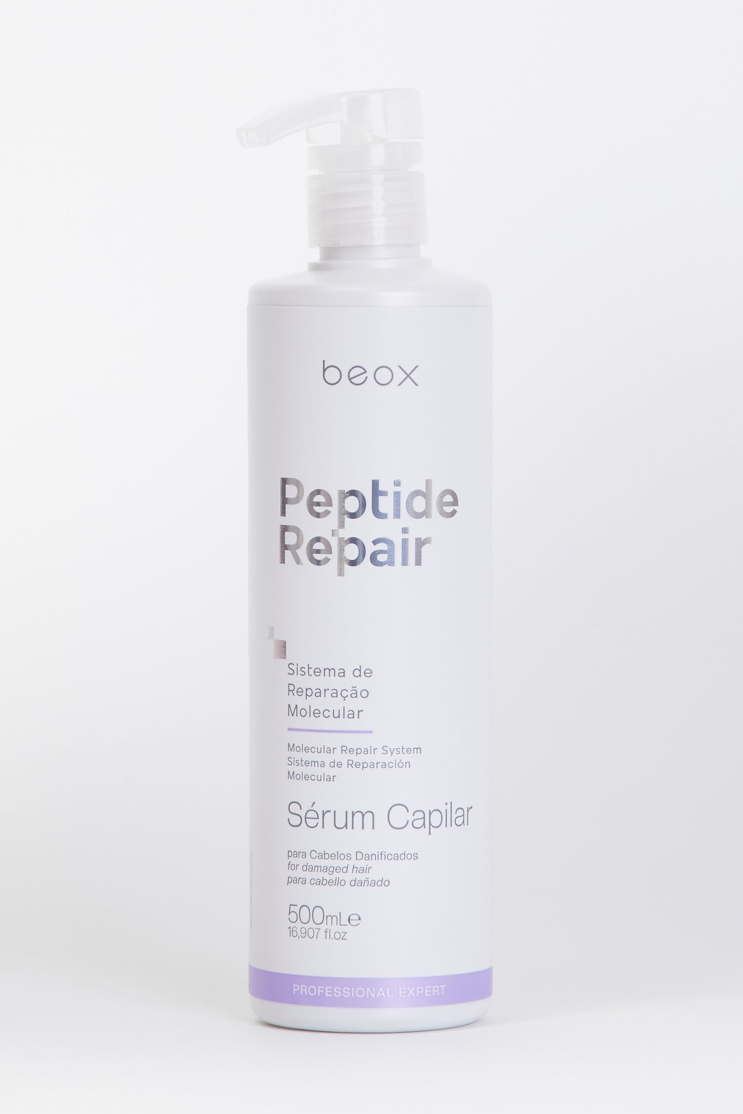 Peptide Repair Serum by Beox professional Hair Serum for Reconstruction, highlighted packaging