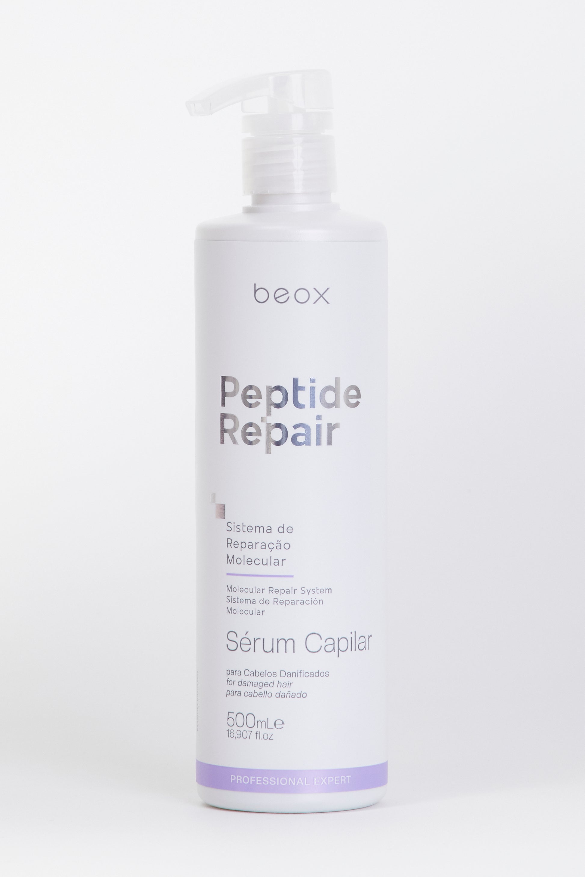 Peptide Repair Serum by Beox professional Hair Serum for Reconstruction, highlighted packaging