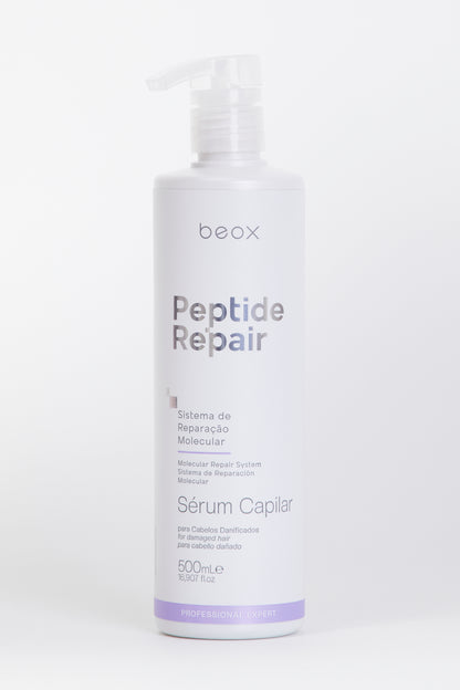 Peptide Repair Serum by Beox professional Hair Serum for Reconstruction, highlighted packaging